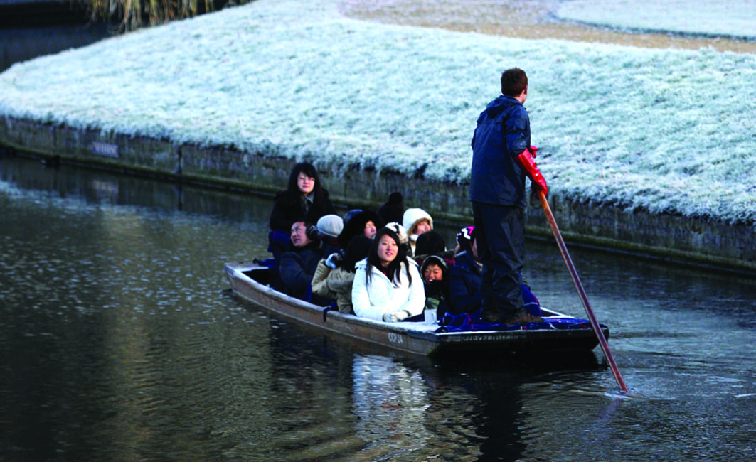 Punting on frosty morning