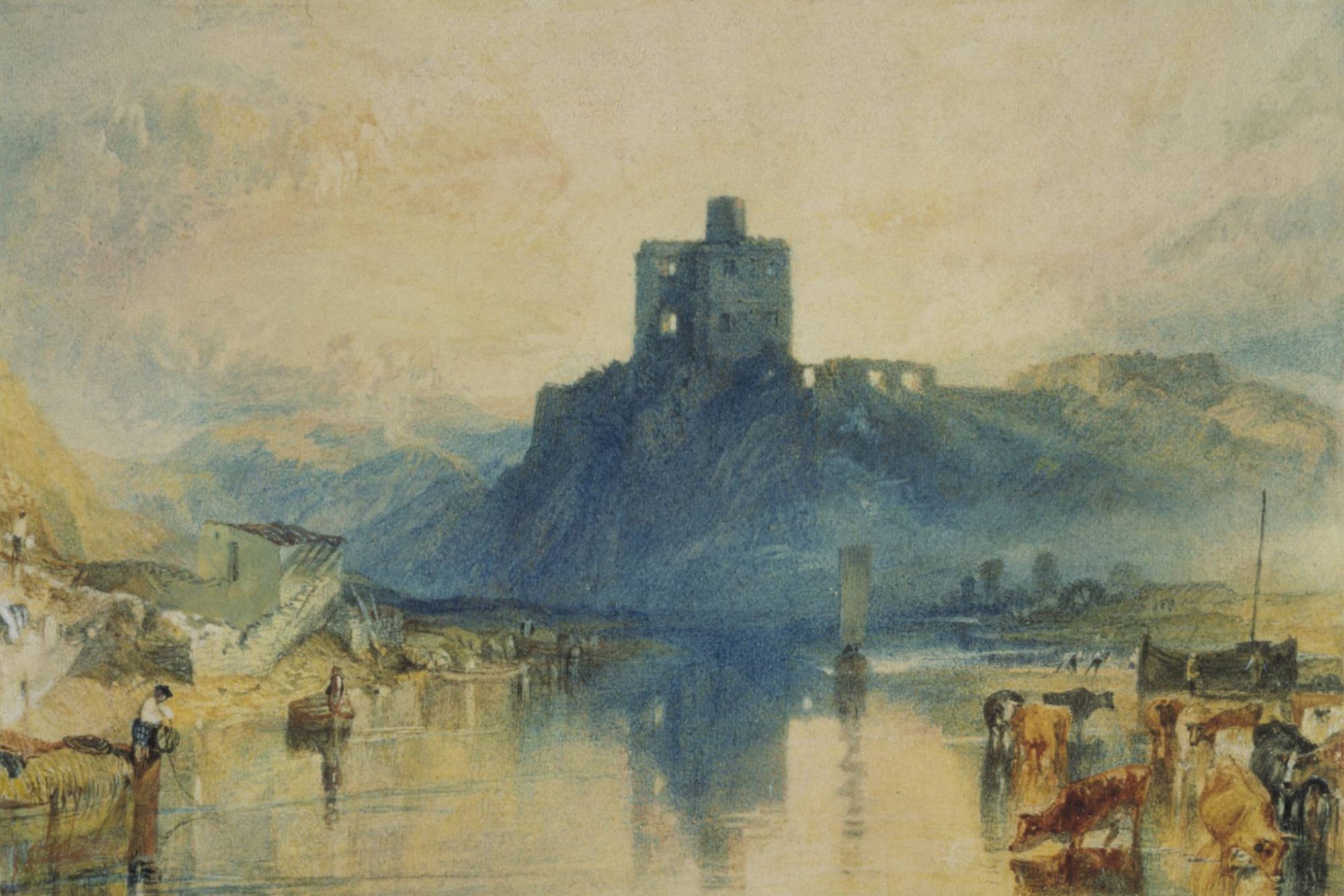 Norham Castle on River Tweed artwork