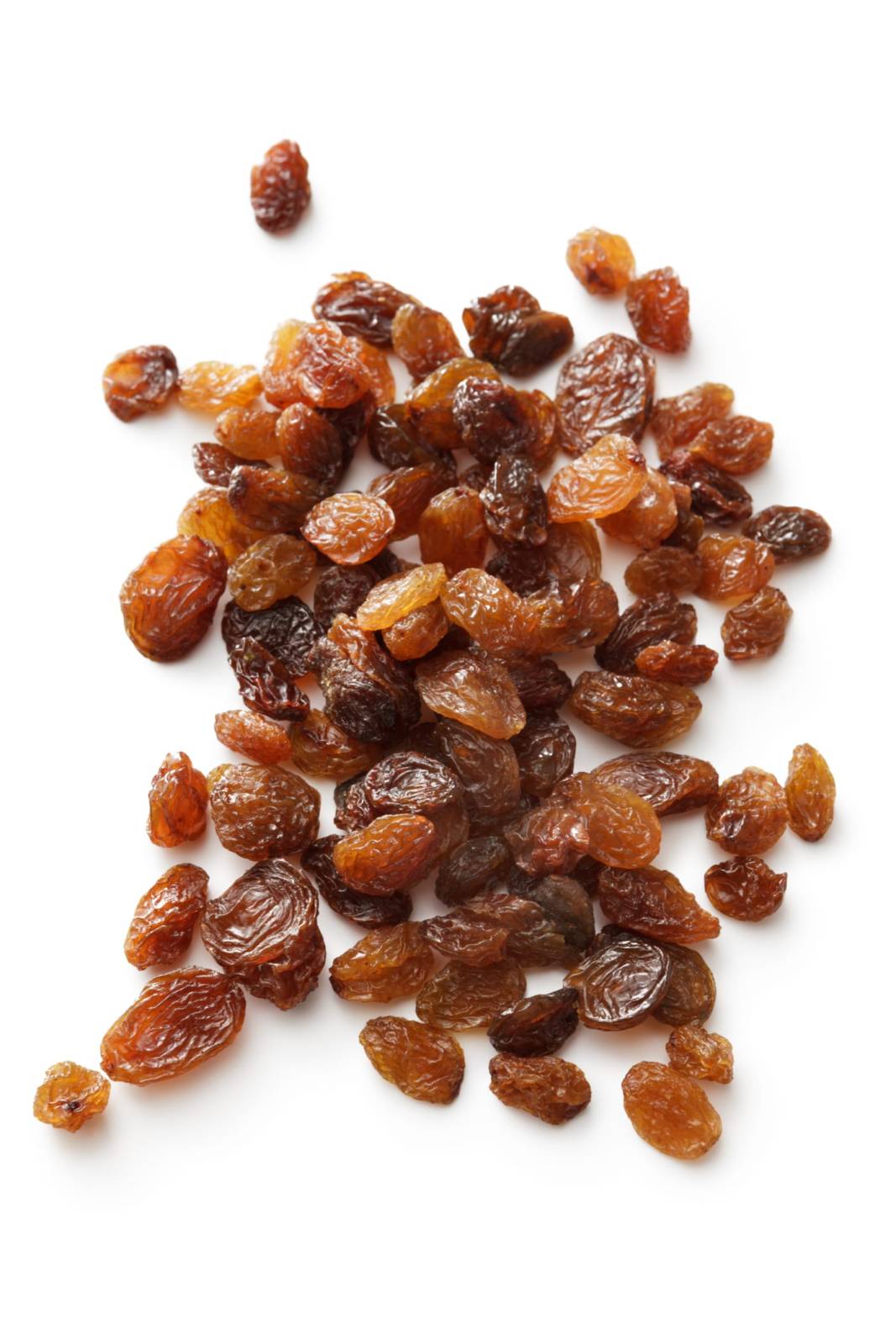 Nuts: Raisins Isolated on White Background
