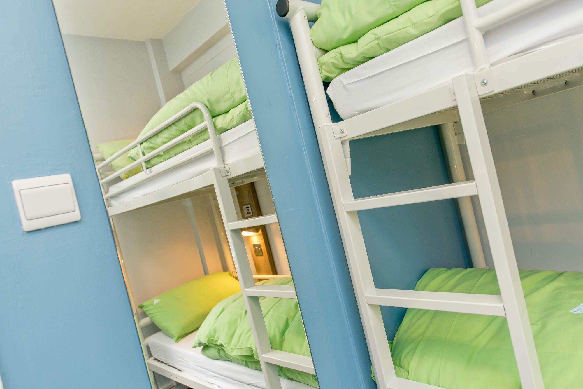 A set of bunk beds