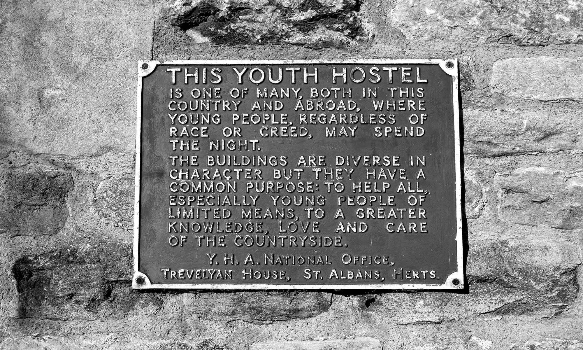 Youth Hostel association plaque