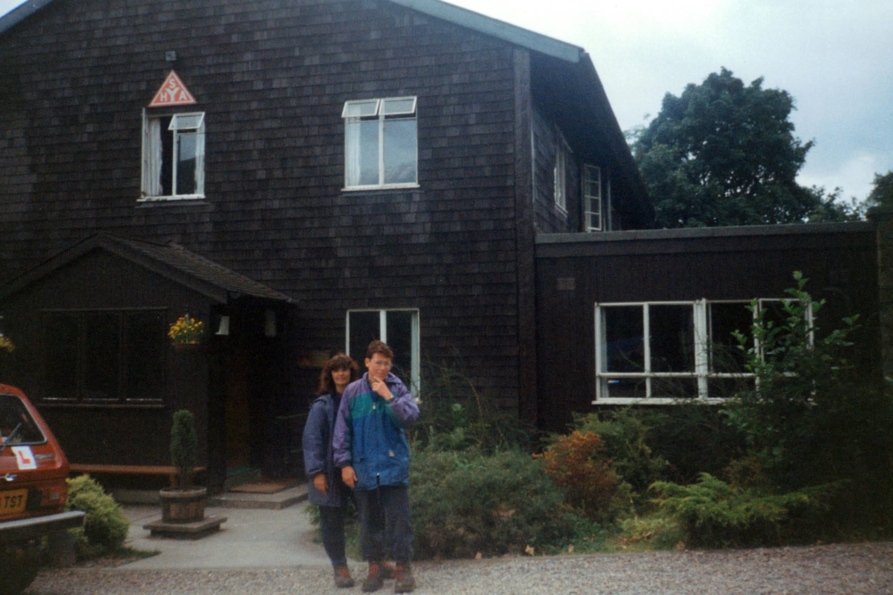 Family in front of YHA