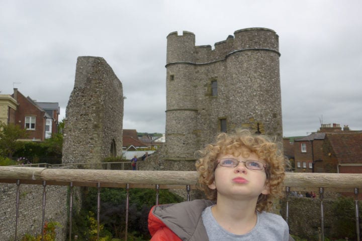 A boy visiting Landmark Lewes Castle