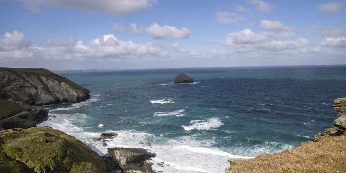 View of Cornwall sea