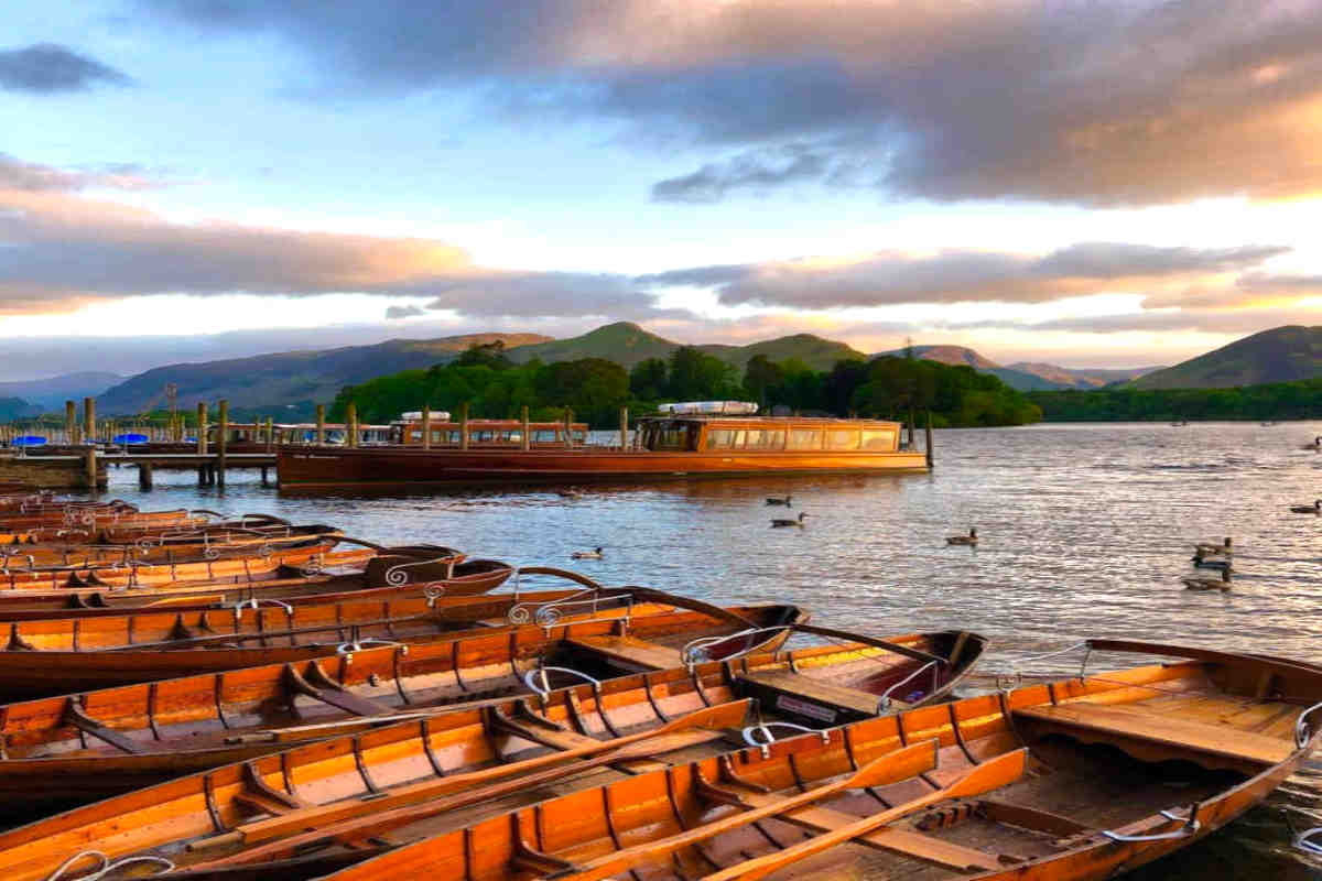 Boats on Keswick harbour