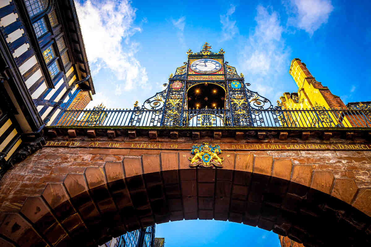 Eastgate clock of Chester, a city in northwest England,  known f