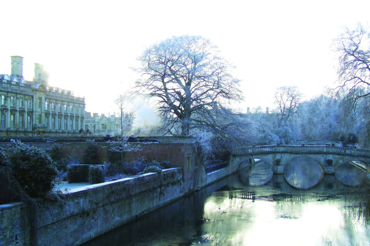 Cambridge view in winter