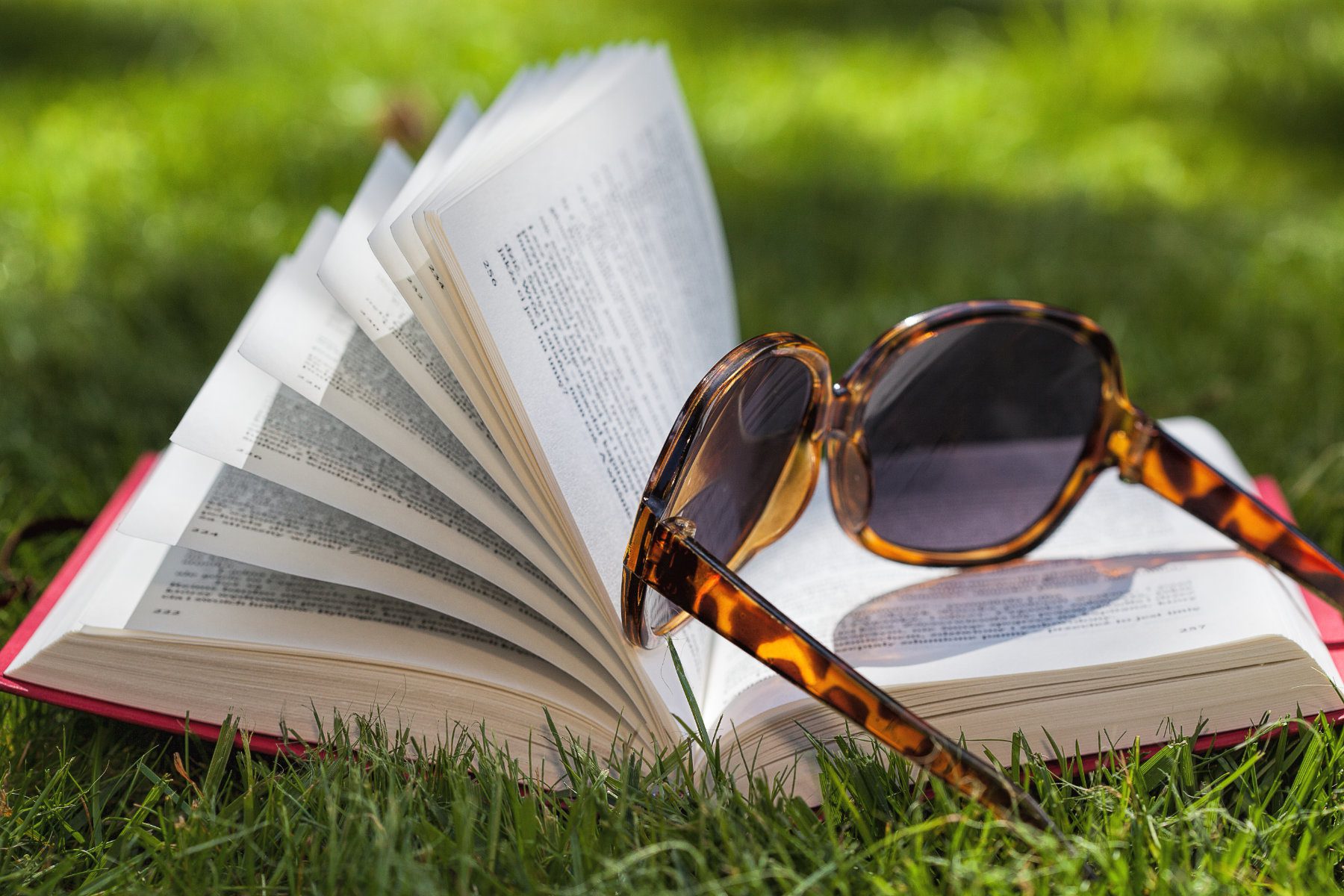 Sunglasses on a book