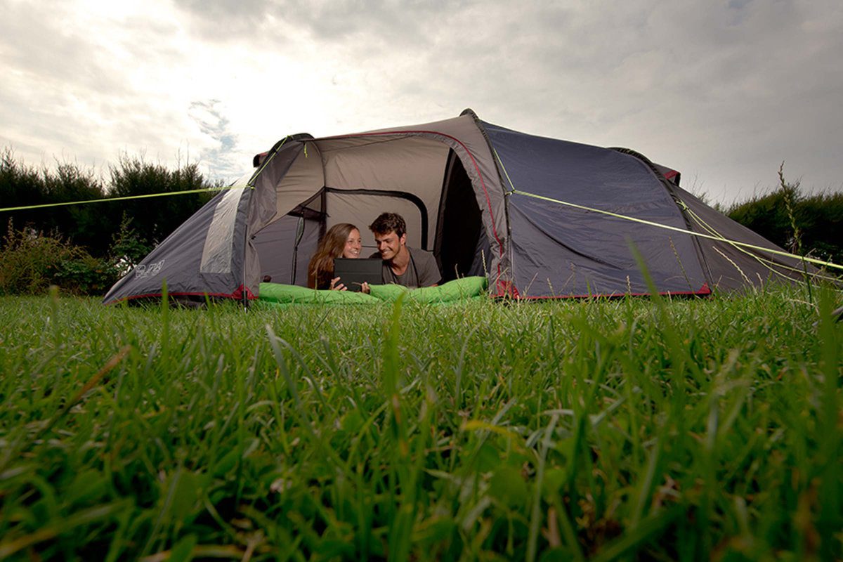 Two people camping at YHA South Downs