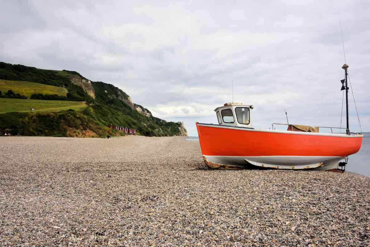 Fishing Boat on Branscombe Beach, Devon