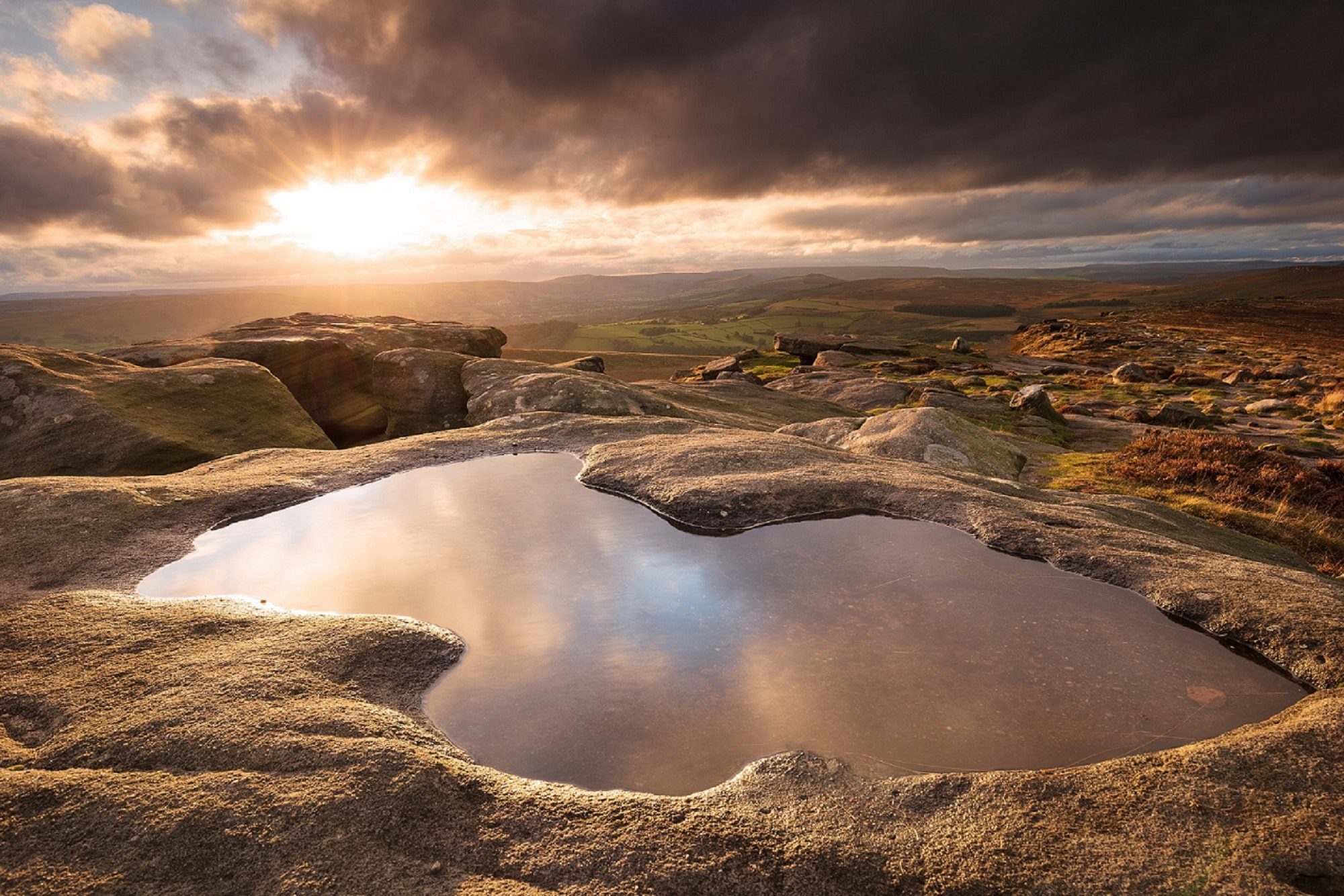 Sunset from Stanage Edge