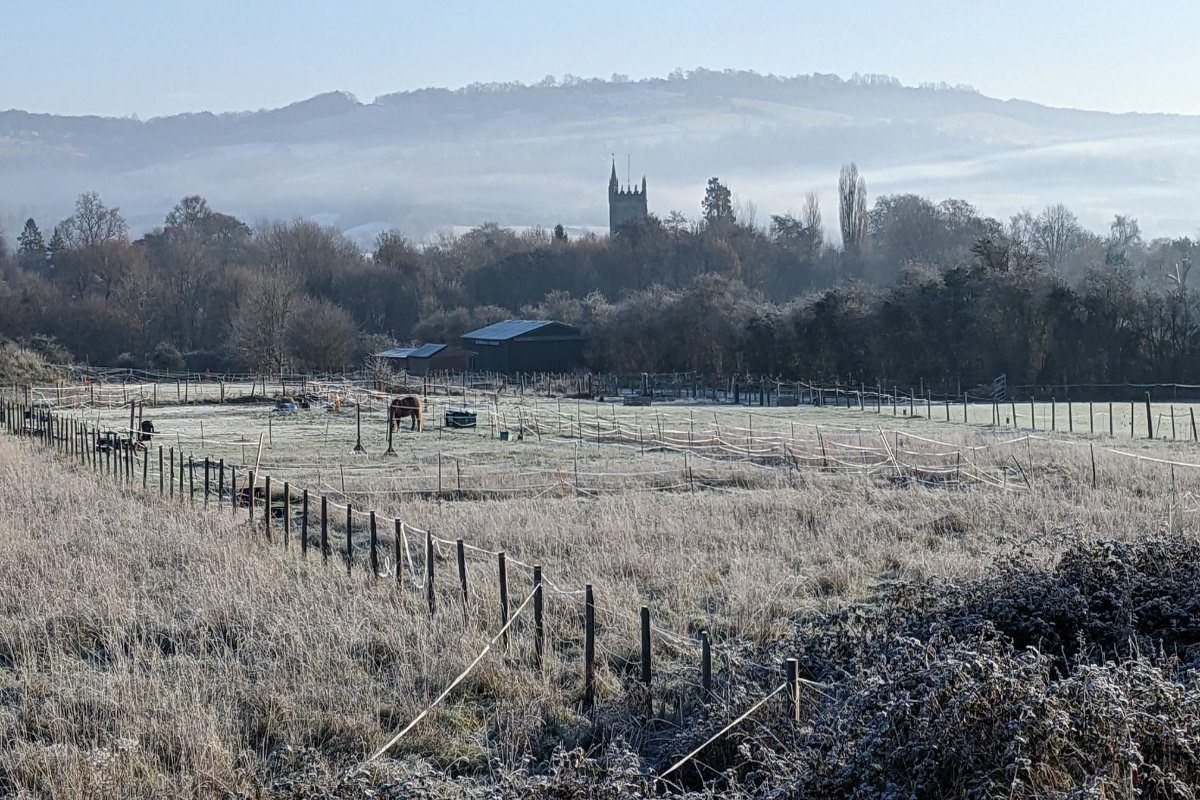 Frosty view of Bath Cathedral