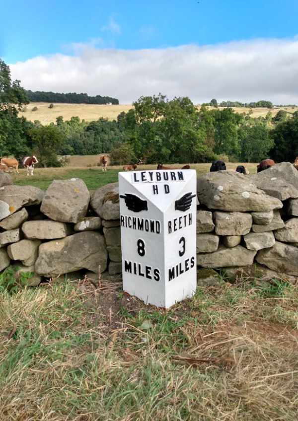 A milestone in the countryside
