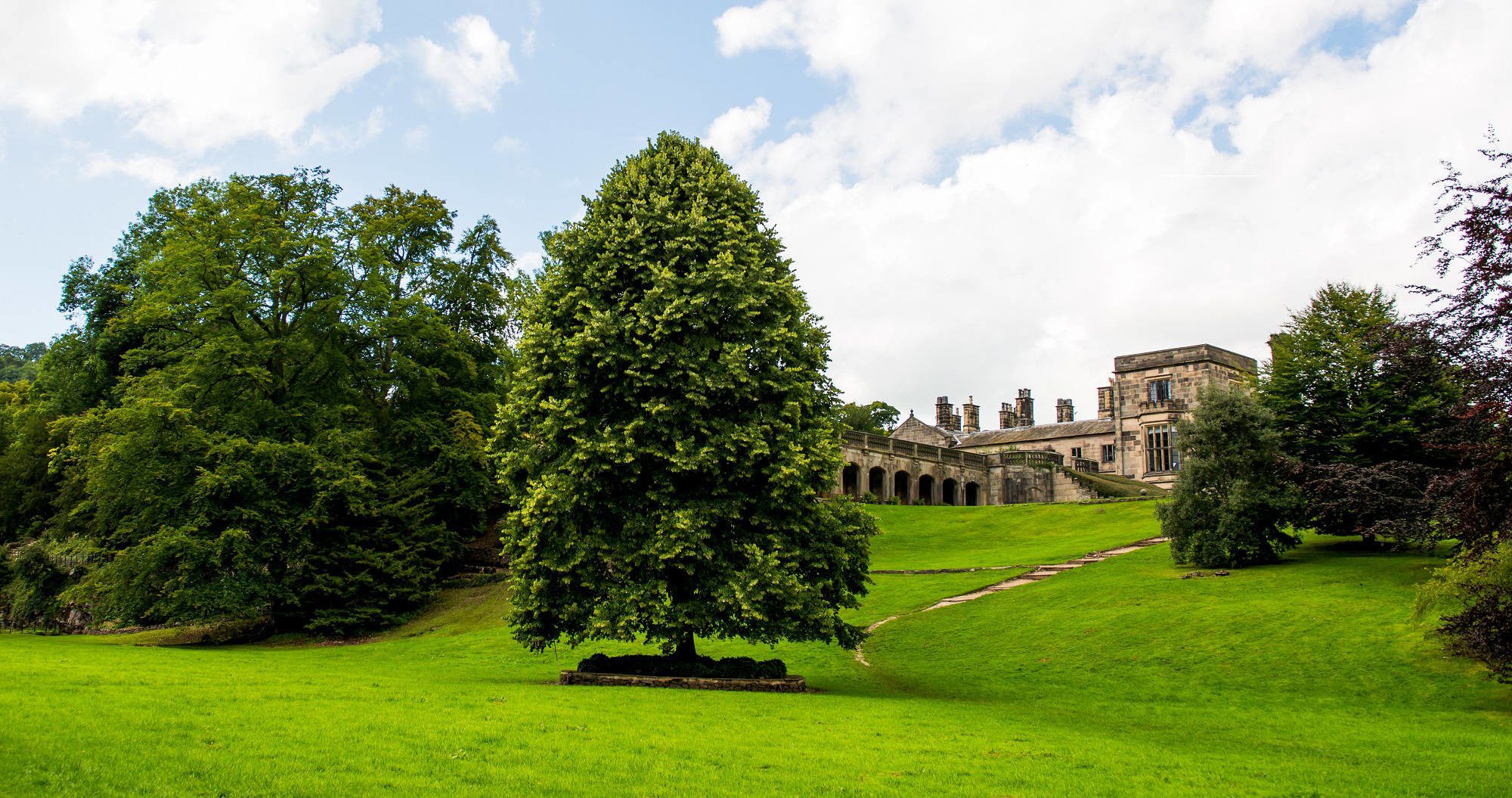 Ilam Hall in spring