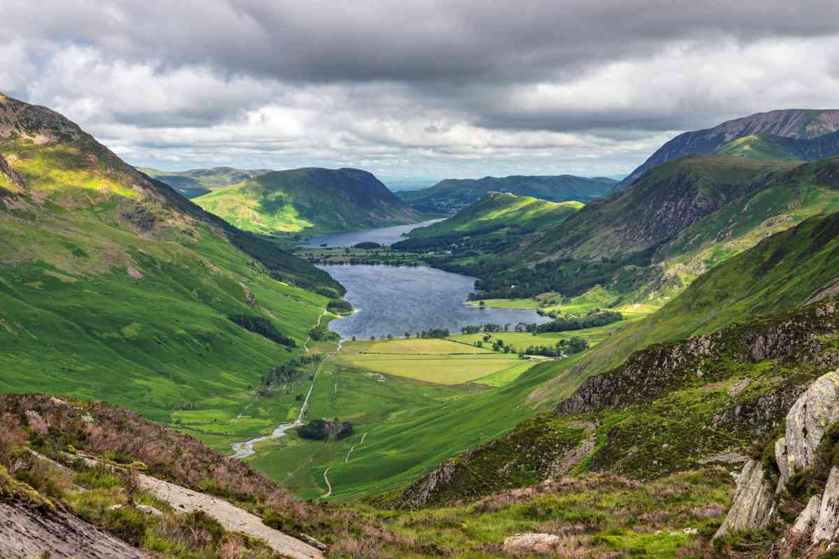 The view towards Buttermere from between Striddle and Green Crag