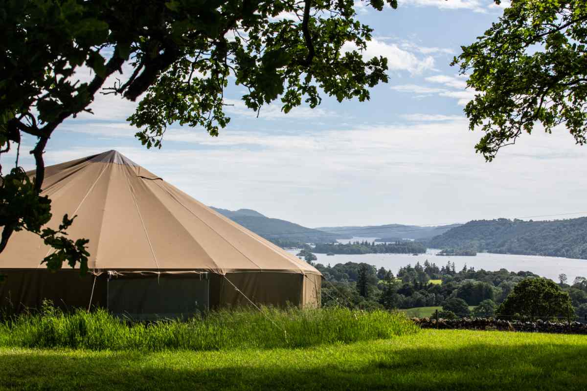 Bell tent at YHA Windermere