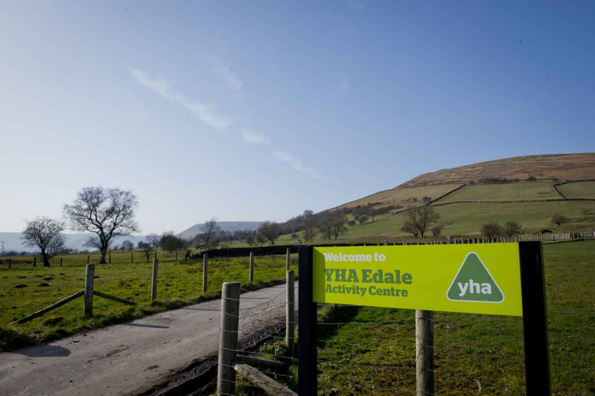 The YHA Edale Activity Centre sign