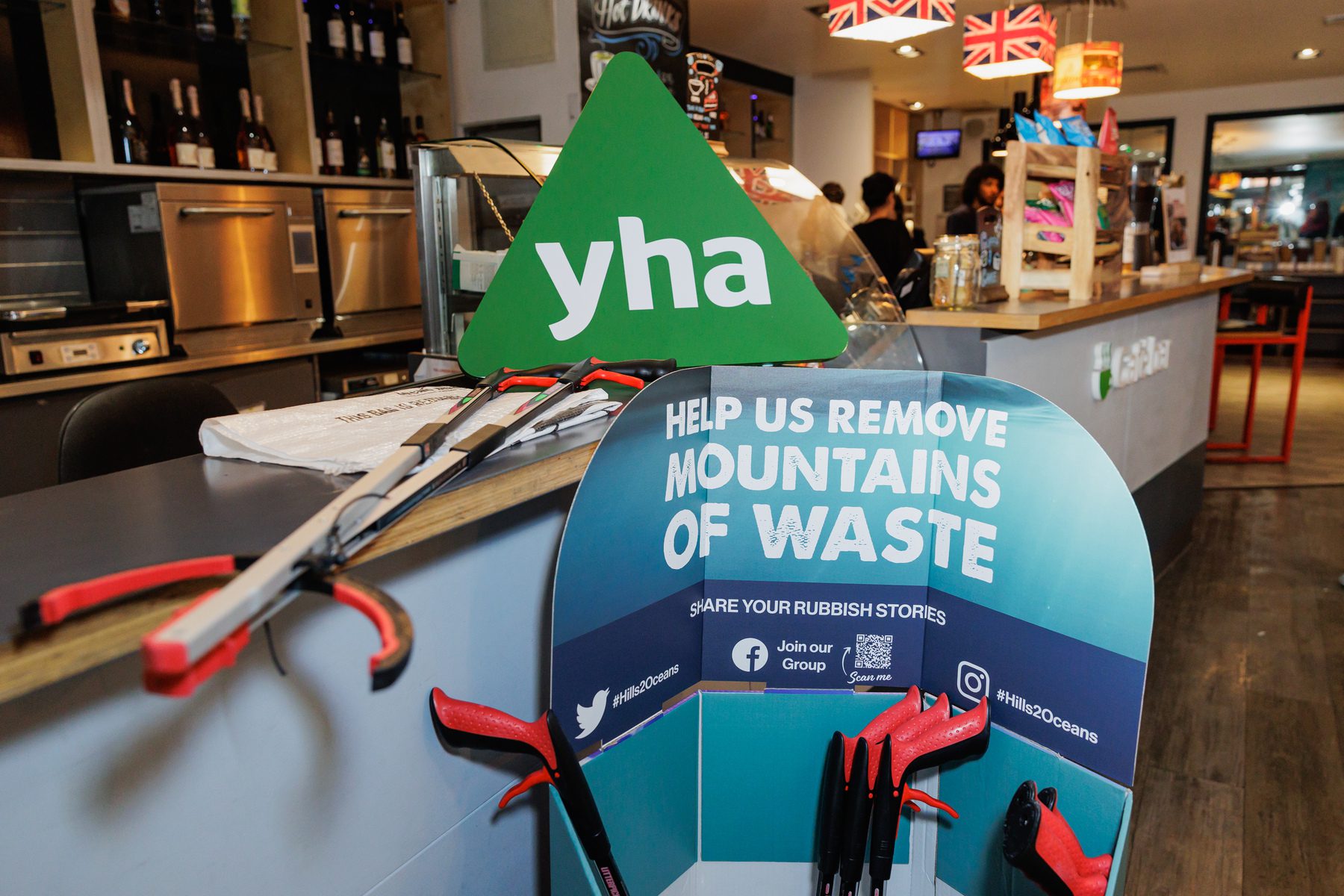 Litter picking at YHA