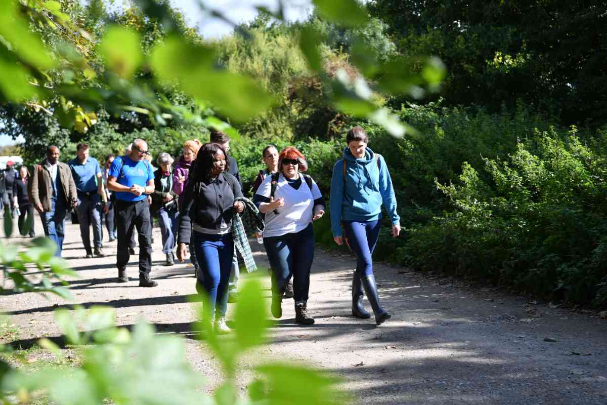 A group of walkers in the South Downs National Park