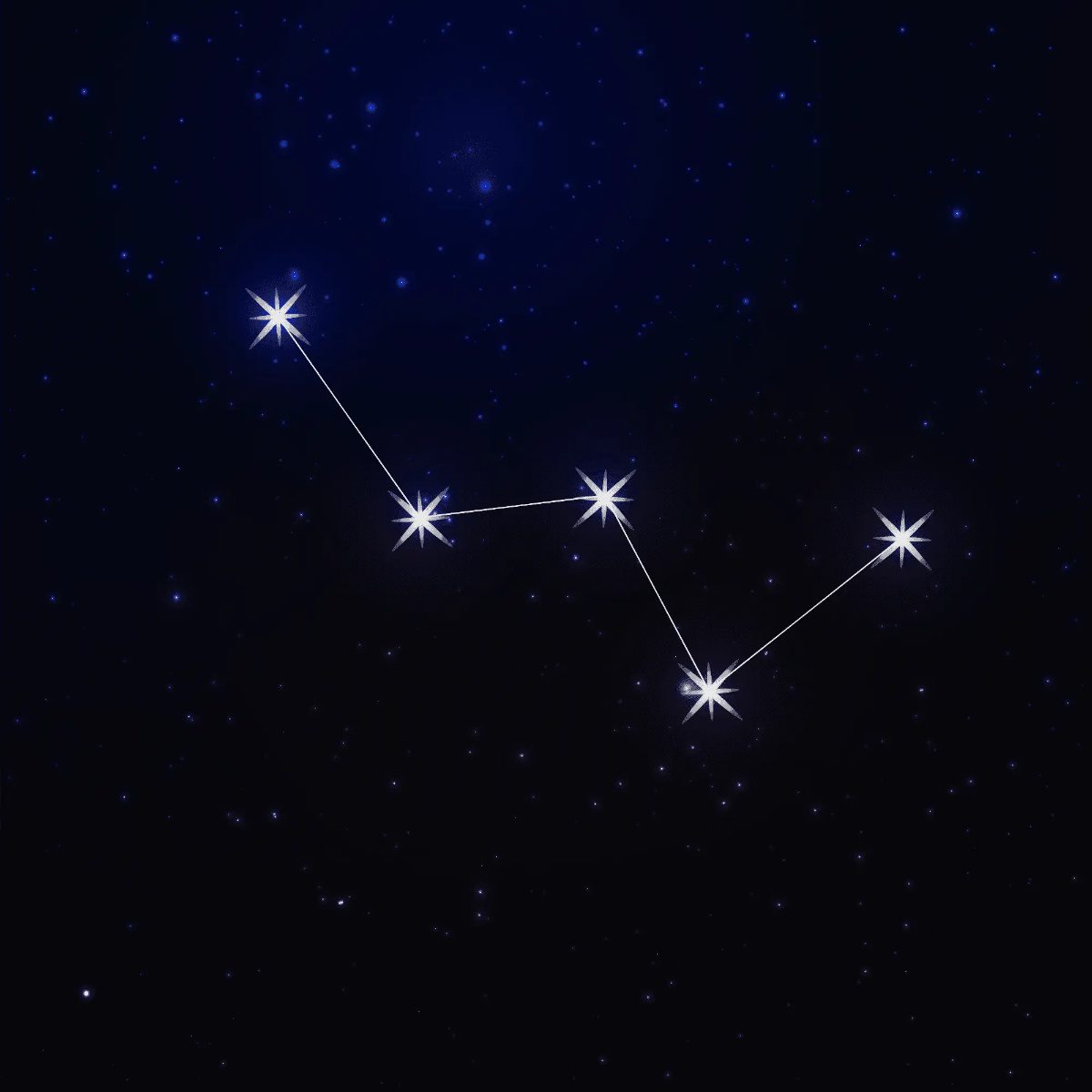 Cassiopeia star constellation
