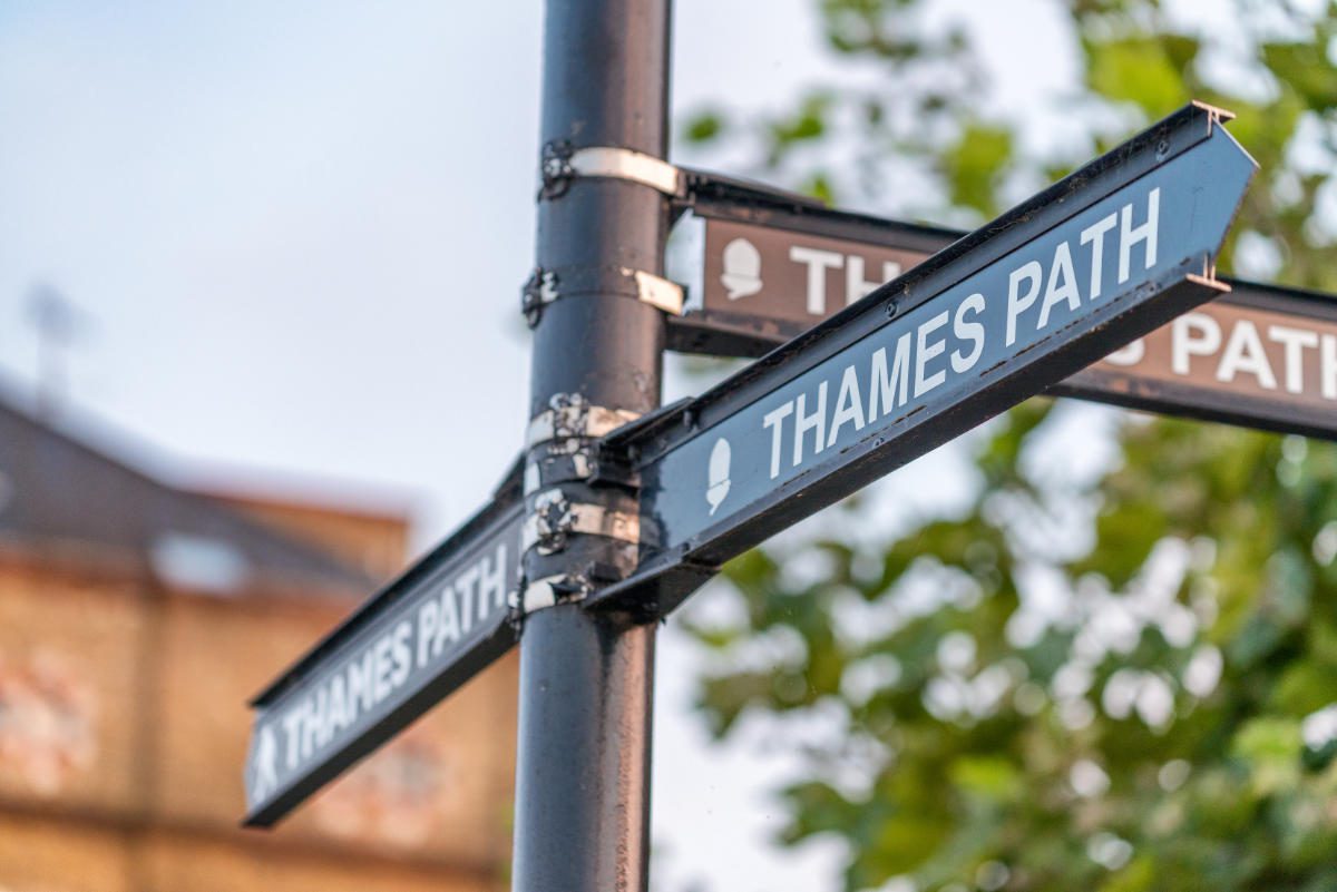 Thames Path footpath sign
