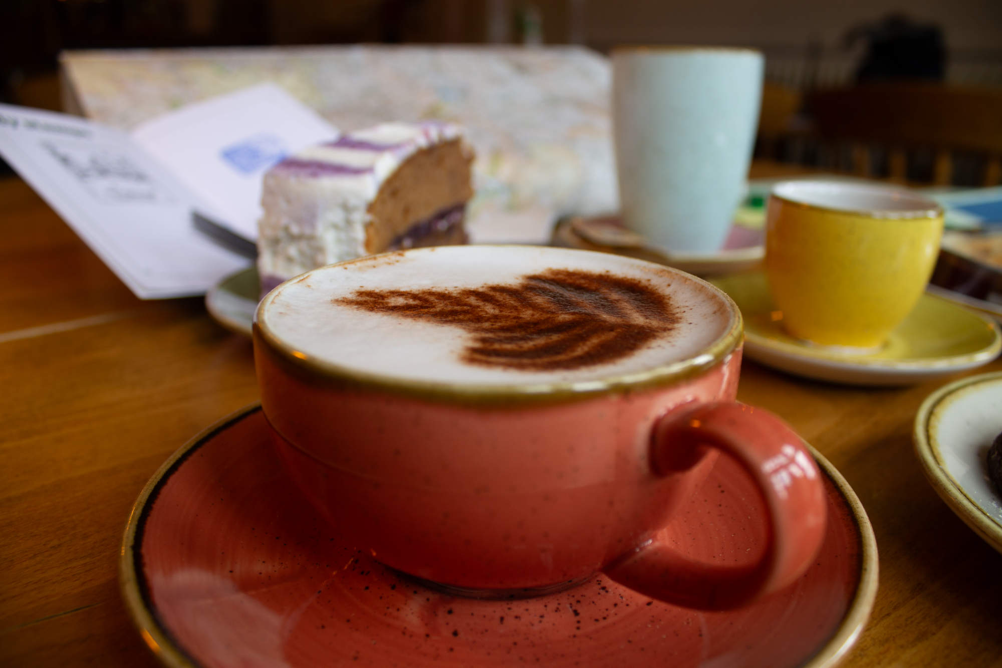 Close up of a cappuccino