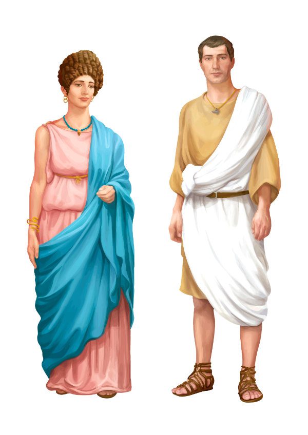 Illustration of Roman people