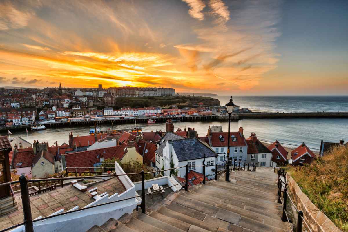 A view from the 199 steps whitby, North Yorkshire, UK