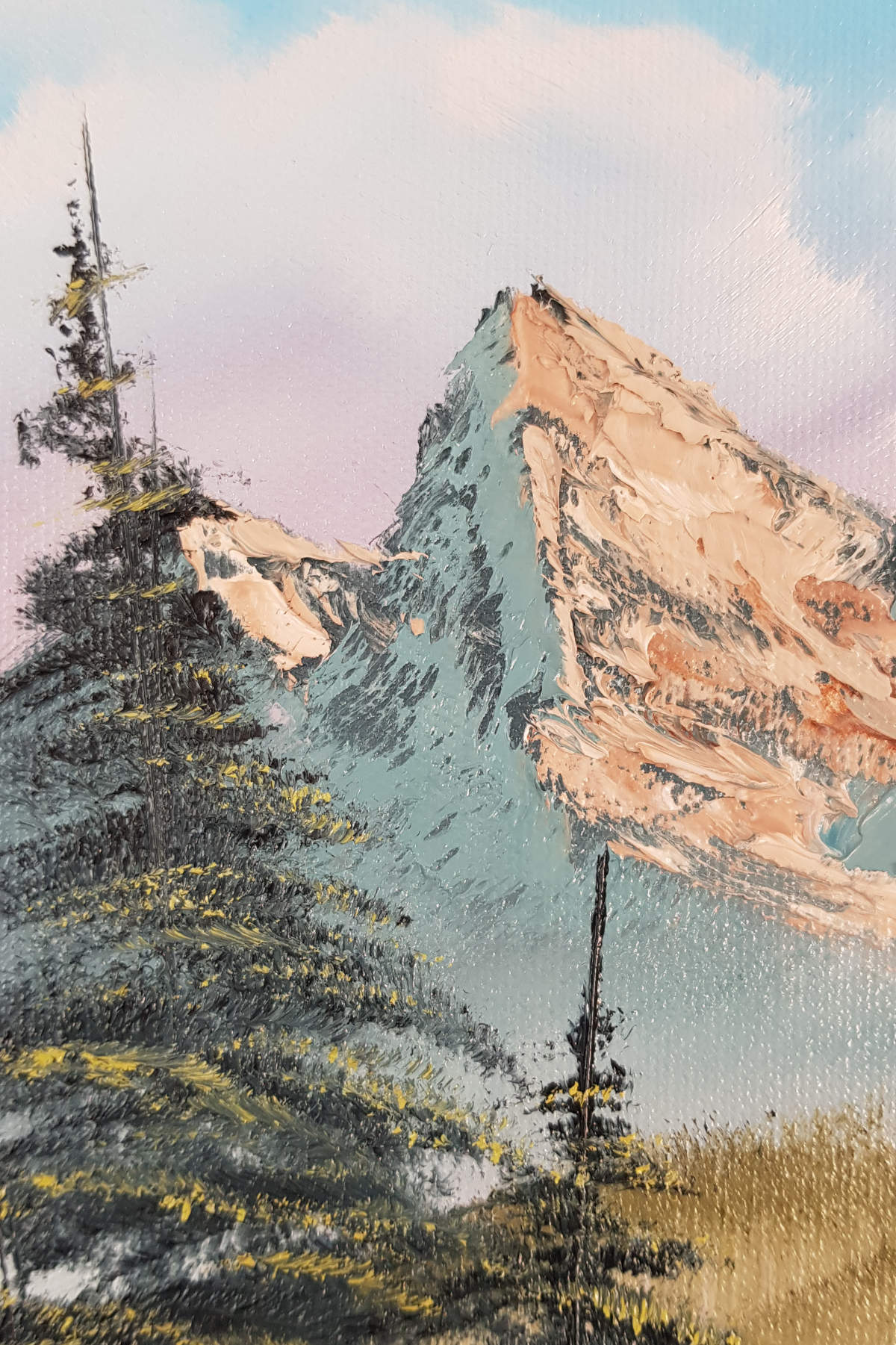 Mountainscape oil painting