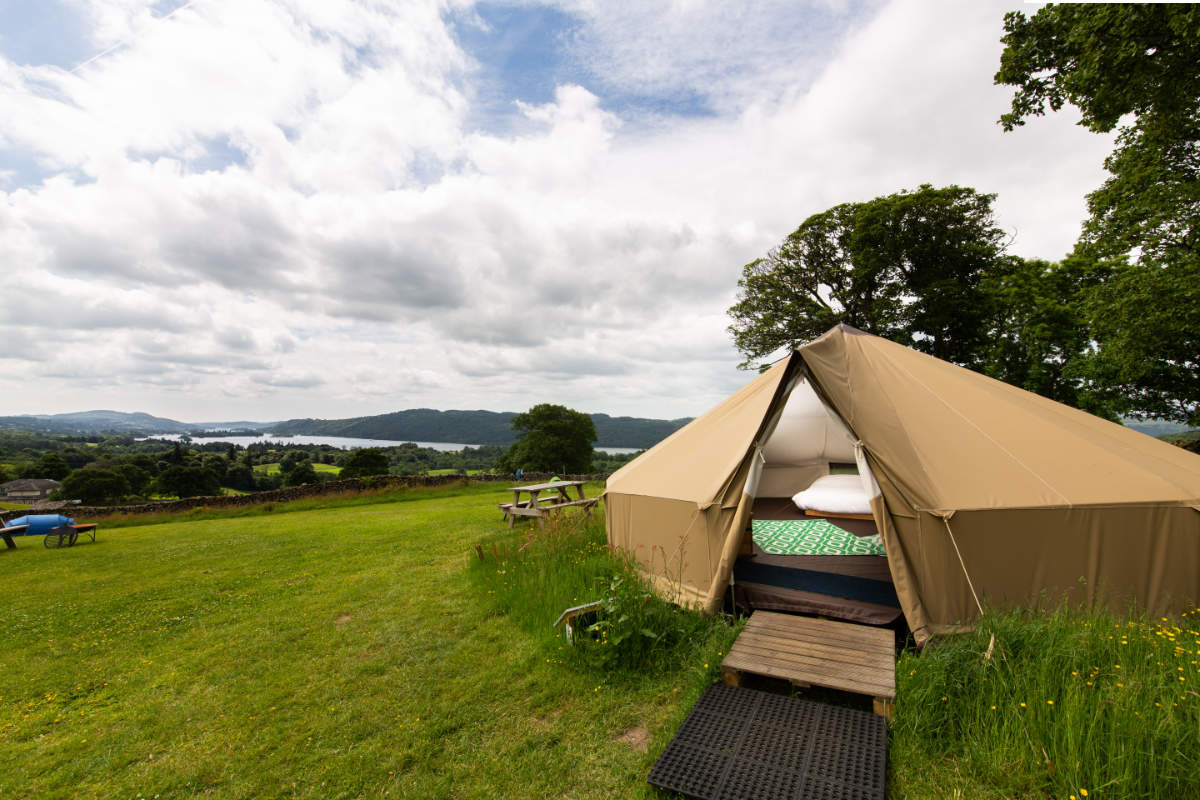 Bell tent at YHA Windermere