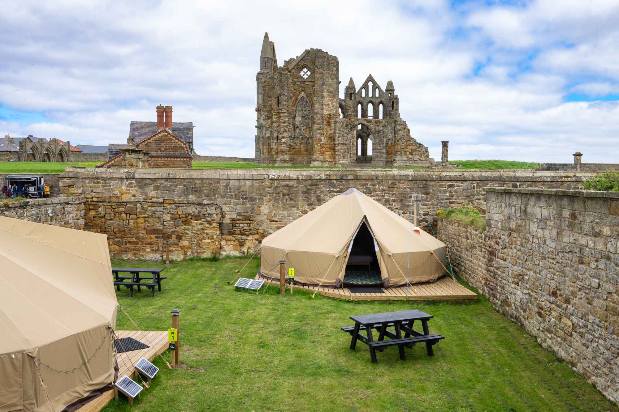 Bell tents at YHA Whitby