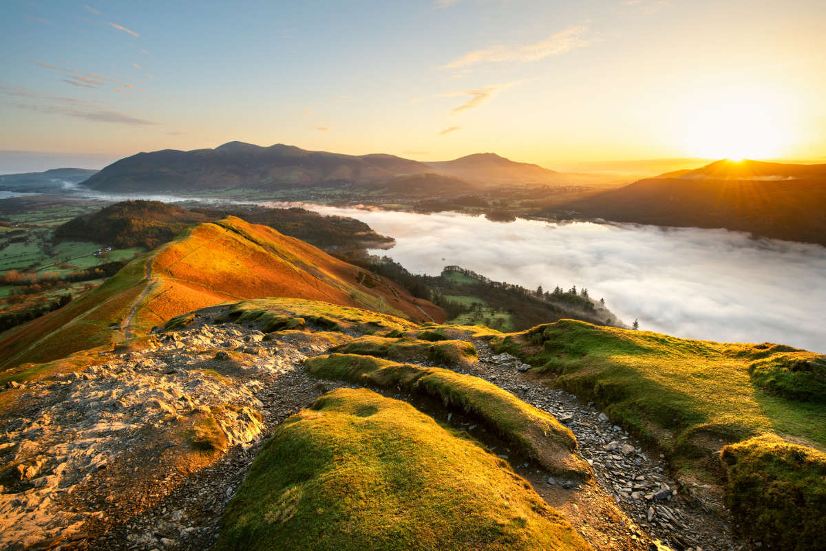 View from Catbells at sunrise