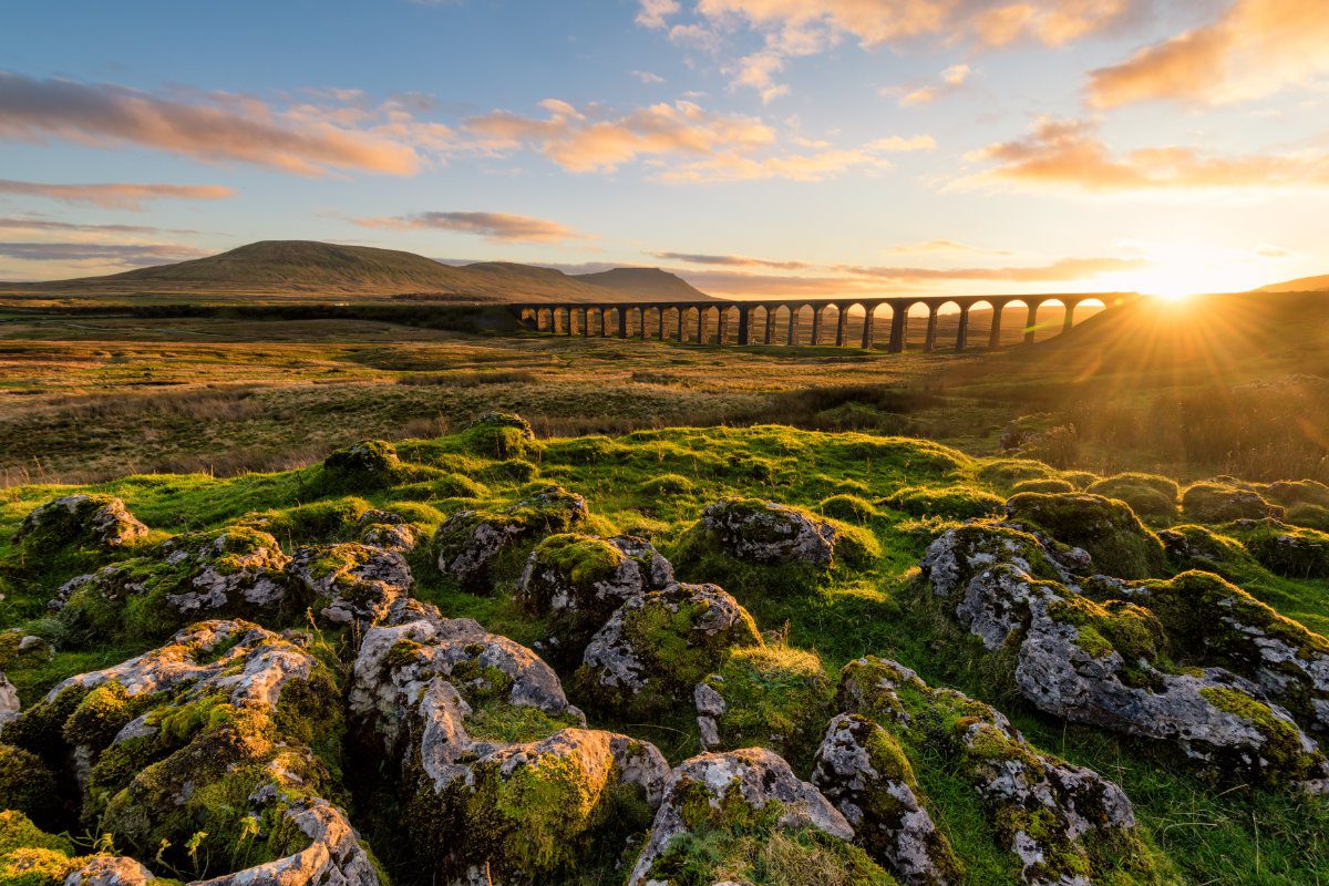 Ribblehead Viaduct in the distance